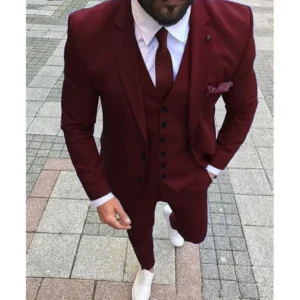 Slim Fit Suits for Men Slim Fit Formal Tuxedo Male Suit 3 Pieces Blazer Vest and Pants Set Wedding Dresses Business Banquet - Image 3