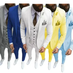 Classic Suits for Men 3 Pieces Blazer Vest and Pants Set High Quality Slim Fit Suit Jackets for Wedding Dresses Business Tuxedo - Image 1