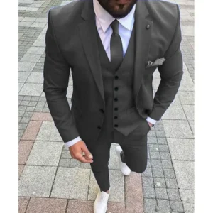 Slim Fit Suits for Men Slim Fit Formal Tuxedo Male Suit 3 Pieces Blazer Vest and Pants Set Wedding Dresses Business Banquet - Image 2