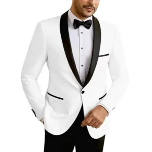 Dress Suit for Men 2 Pieces Blazer and Pants Set Shawl Lapel Regular Mens Suits Men's Suit for Wedding Business Tuxedo Set - Image 2