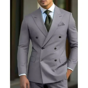 Classic Mens Suits Slim Fit 2 Pieces Blazer and Pants Peak Lapel Luxury Men Wedding Dresses Tuxedo Set for Prom Party Business - Image 5