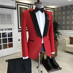 Classic Men's Wedding Tuxedo 2 Piece Set Black Jacket Pants Elegant Men's Suit Costume Homme Mariage Terno Masculino Completo - Image 5