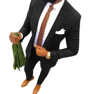 Formal Suit for Men Notched Lapel 2 Pieces Blazer and Pants Set for Wedding Dresses Business Evening Party Tuxedo Suits for Men - Image 6