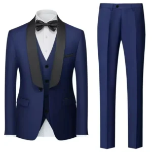 Classic Shawl Lapel Men's Suits 3 Pieces Blazer Vest and Pants Set Regular Tuxedo Suits for Men Business Ceremony Wedding Dress - Image 6