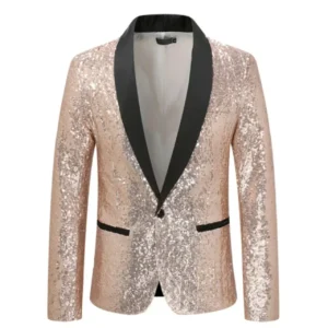 Sequin Mens Suit Single Blazer Peak Lapel Slim Fit Suit Party Tuxedo Men Suits For Party Evening Dress Performance stage costume - Image 6