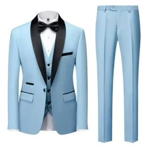 Elegant Men's Suits Classic Tuxedo Suits for Men 3 Pieces Blazer Vest and Pants Set Shawl Lapel for Wedding Business Prom - Image 2