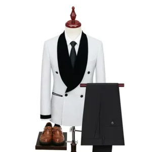Stylish Suits for Men Shiny Yarn Coat Single Blazer or 2 Pieces Blazer and Pants Set Shawl Lapel Stage Costume Banquet Ceremony - Image 6