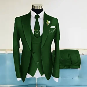 Royal Blue Suit For Men Wedding Dress Groom Tuxedo 3-piece Jacket Pant Vest Formal Elegant Men Customized Suit Terno Masculino - Image 2