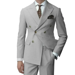 Formal Regular Tuxedo Suits for Men 2 Pieces Blazer and Pants Set Peak Lapel Double Breasted Wedding Dresses Business Groomsmen - Image 6