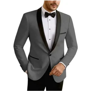 Dress Suit for Men 2 Pieces Blazer and Pants Set Shawl Lapel Regular Mens Suits Men's Suit for Wedding Business Tuxedo Set - Image 4