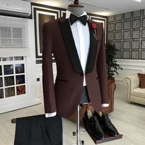Classic Men's Wedding Tuxedo 2 Piece Set Black Jacket Pants Elegant Men's Suit Costume Homme Mariage Terno Masculino Completo - Image 3