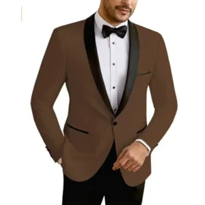 Dress Suit for Men 2 Pieces Blazer and Pants Set Shawl Lapel Regular Mens Suits Men's Suit for Wedding Business Tuxedo Set - Image 3