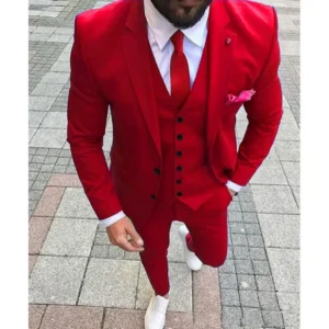 Slim Fit Suits for Men Slim Fit Formal Tuxedo Male Suit 3 Pieces Blazer Vest and Pants Set Wedding Dresses Business Banquet - Image 4