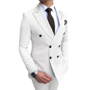 Fashion Peak Lapel Suit Sets of Clothes 2 Pieces Blazer and Pants Set High Quality Men's Suit for Wedding Groomsmen Men's Suits - Image 5