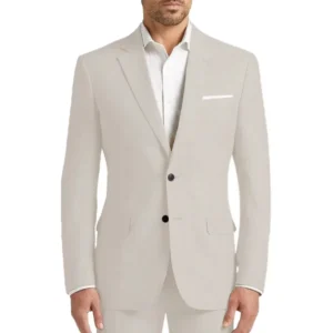 Casual Suit for Men 2 Pieces Blazer and Pants Set Notched Lapel Regular Tuxedo Set for Wedding Business Suit Jackets - Image 2