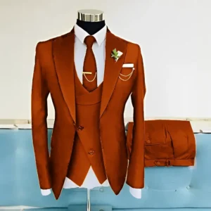 Royal Blue Suit For Men Wedding Dress Groom Tuxedo 3-piece Jacket Pant Vest Formal Elegant Men Customized Suit Terno Masculino - Image 5