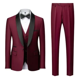 Elegant Men's Suits Classic Tuxedo Suits for Men 3 Pieces Blazer Vest and Pants Set Shawl Lapel for Wedding Business Prom - Image 5