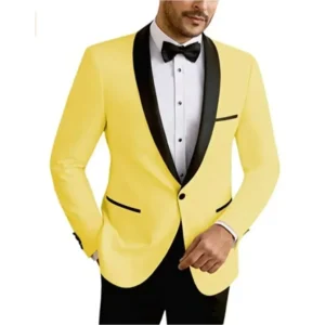 Dress Suit for Men 2 Pieces Blazer and Pants Set Shawl Lapel Regular Mens Suits Men's Suit for Wedding Business Tuxedo Set - Image 5