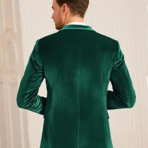 Velvet Suits for Men Tuxedo Set Single Blazer High Quality Wedding Tuxedo Suits for Men Business Stage Costume Groomsmen - Image 4