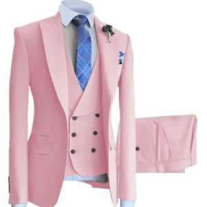 White Men Suits Set Groomsmen Groom Wear Tuxedos Costume Homme Mariage Wedding Business Suits For Men 3PCS(Blazer+Vest+Pants) - Image 2