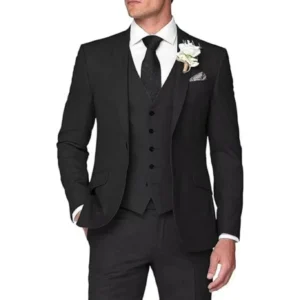 Formal Men's Suits Regular Tuxedo Notched Lapel Suits for Men 3 Pieces Blazer Vest and Pants Set Wedding Dresses Party Blazers - Image 2