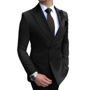 Fashion Peak Lapel Suit Sets of Clothes 2 Pieces Blazer and Pants Set High Quality Men's Suit for Wedding Groomsmen Men's Suits - Image 3
