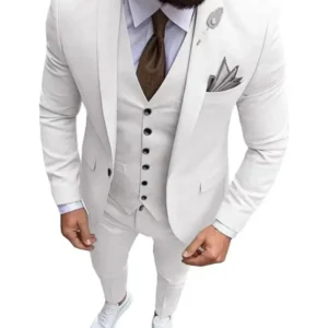 Classic Suits for Men 3 Pieces Blazer Vest and Pants Set High Quality Slim Fit Suit Jackets for Wedding Dresses Business Tuxedo - Image 2