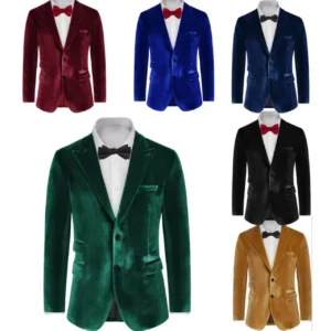 Velvet Suits for Men Tuxedo Set Single Blazer High Quality Wedding Tuxedo Suits for Men Business Stage Costume Groomsmen - Image 1