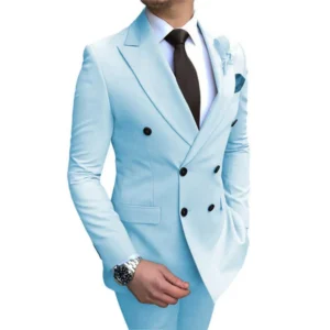 Fashion Peak Lapel Suit Sets of Clothes 2 Pieces Blazer and Pants Set High Quality Men's Suit for Wedding Groomsmen Men's Suits - Image 4