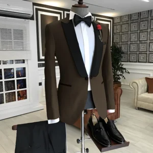 Classic Men's Wedding Tuxedo 2 Piece Set Black Jacket Pants Elegant Men's Suit Costume Homme Mariage Terno Masculino Completo - Image 2