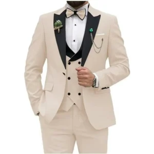 Men's Suits 3 Pieces Blazer Vest and Pants Set Peak Lapel Luxury Tuxedo Suits for Men for Wedding Formal Dresses Business - Image 5