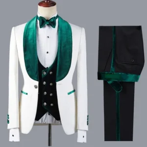 Latest Design Luxury Men Suit Slim fit Groomsmen Groom Wedding Dress Tuxedos Costume Homme Men Clothing 3PCS(Blazer+Pants+Vest) - Image 2