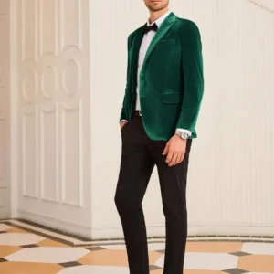 Velvet Suits for Men Tuxedo Set Single Blazer High Quality Wedding Tuxedo Suits for Men Business Stage Costume Groomsmen - Image 5