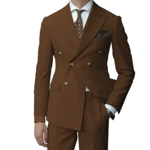 Formal Regular Tuxedo Suits for Men 2 Pieces Blazer and Pants Set Peak Lapel Double Breasted Wedding Dresses Business Groomsmen - Image 2