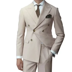 Formal Regular Tuxedo Suits for Men 2 Pieces Blazer and Pants Set Peak Lapel Double Breasted Wedding Dresses Business Groomsmen - Image 4