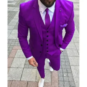 Slim Fit Suits for Men Slim Fit Formal Tuxedo Male Suit 3 Pieces Blazer Vest and Pants Set Wedding Dresses Business Banquet - Image 5