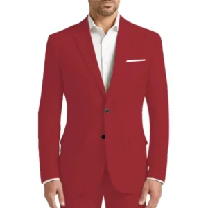 Casual Suit for Men 2 Pieces Blazer and Pants Set Notched Lapel Regular Tuxedo Set for Wedding Business Suit Jackets - Image 3