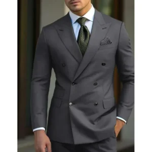 Classic Mens Suits Slim Fit 2 Pieces Blazer and Pants Peak Lapel Luxury Men Wedding Dresses Tuxedo Set for Prom Party Business - Image 4