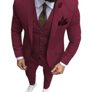 Classic Suits for Men 3 Pieces Blazer Vest and Pants Set High Quality Slim Fit Suit Jackets for Wedding Dresses Business Tuxedo - Image 3