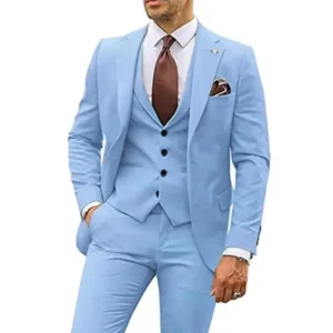 Formal Tuxedo Suits for Men Peak Lapel 3 Pieces Blazer Vest and Pants Set for Evening Party Business Wedding Dresses - Image 5