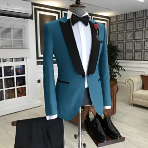 Classic Men's Wedding Tuxedo 2 Piece Set Black Jacket Pants Elegant Men's Suit Costume Homme Mariage Terno Masculino Completo - Image 6